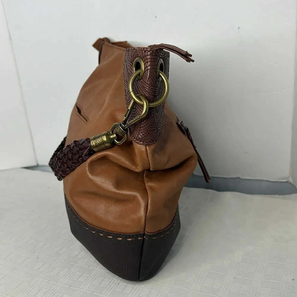The Sak Leather Bag Brown with Great Detail